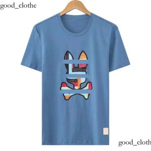 Psychol Bunny Camisetas para hombres Camisetas para mujeres Camiseta de algodón Carta de moda Impresión de verano Camiseta de manga corta Camiseta de alta calidad