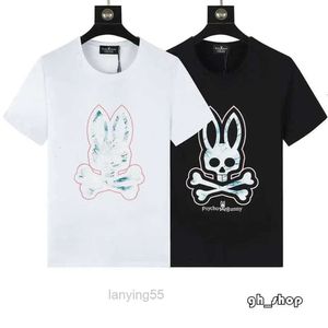 Psychological Bunny Designer Mens Fashion T-shirt Animal Skull Rabbit Print Men Casual Tshirt Summer Tide Brand Psychological Rabbit court 6820 3470