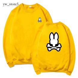 Psychological Bunny Fun Rabbit Printing Hoodies Cotton Bad Bunny Hooded Purple Sweata Sweater Sports Sweethirts Men Pullovers PSYCO Bunny Hoodie 9721