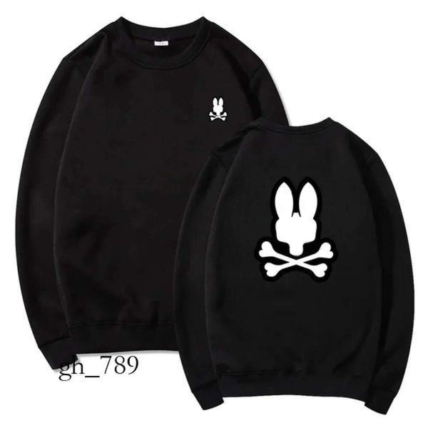 Conejito psicológico Diversión Conejo Sudaderas con capucha Algodón Bad Bunny Con capucha Sudadera con capucha púrpura Suéter Sudaderas deportivas Hombres Jerseys 2528 Sudadera con capucha Psyco Bunny 189