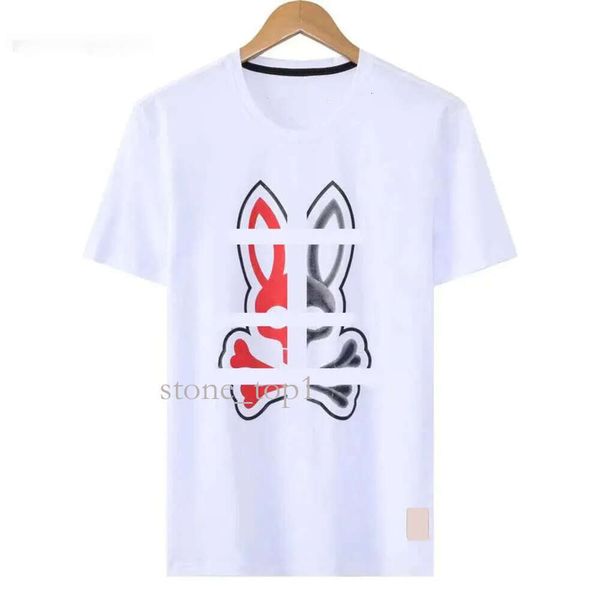 Lapin psychologique chemise pour hommes lapin imprimé T-shirt mode lettre décontracté été à manches courtes hommes T-shirt vêtements pour femmes asiatique Psyco Bunny Physcho Bunny 262