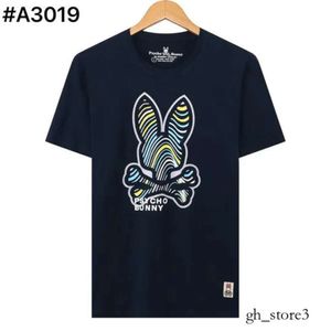 Psychologic Bunny Camisetas para hombre Hemd Chemise Homme Psychoes Shirt Camisa Masculina Hombres Diseñador Skull Rabbit Crazy Psychologic Rabbit Psycho Rabbit 562