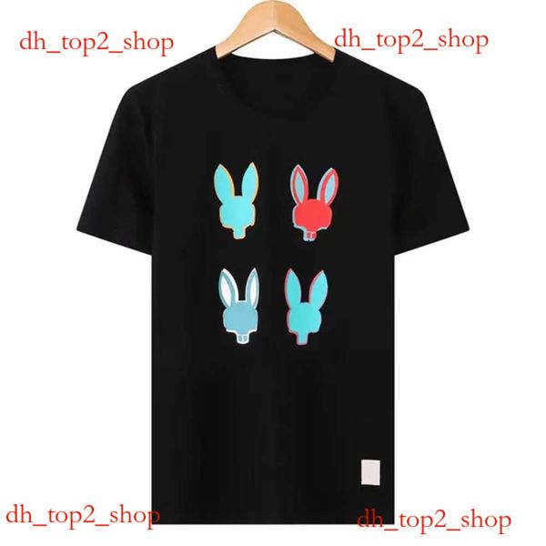 psychological lapin homme femme lapin hommes chemit créateur de mode tshirt couple à manches courtes tops Bad Bunny Psyco Bunny 8670