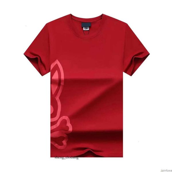 Conejito psicológico Polo Camiseta Diseñador Camiseta para hombre Moda de moda EE. UU. High Street Camisetas de manga corta Ropa 9044