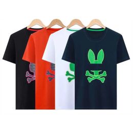 Psychologique Bunny Polo T-shirts Designer Rabbit Mens T-shirt Trendy Fashion USA High Street Street Sleeve Tshirts Vêtements Streetwear Psyco A9oz