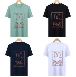 Psychological Bunny Polo T Shirts Designer Rabbit Mens T-Shirt Trendy Fashion USA High Street Short Sleeve T-shirts Kleding Streetwear Psyco Ozsb