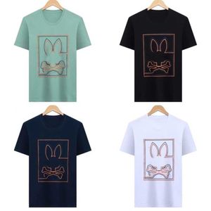 Psychological Bunny Polo T Shishs Diseñador de conejos Mensas para hombres Moda de moda de USA High Street Camiseta de manga corta Ropa Streetwear PSYCO D6GX