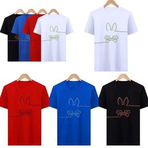 Psychologique Bunny Polo T-shirts Designer Rabbit Mens T-shirt Trendy Fashion USA High Street Street Sleeve Tshirts Vêtements Streetwear Psyco 2rkk