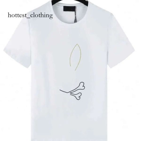 Chemise de lapin psychologique en coton mélange tissu respirant hommes imprimées t-shirts pour femmes à manches courtes personnalisées de col rondes personnalisées tee-shirt concepteur en gros 383