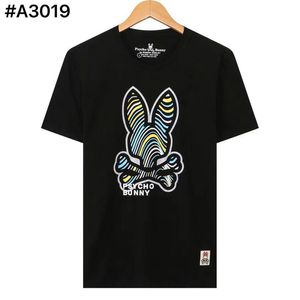 Psychological Bunny Shirts Diseñador de camisetas Hemd Chemise Camisa Masculina Men Camas de Skull Rabbit Graphic Tes Crazy Psychological Brand High Qu 7218