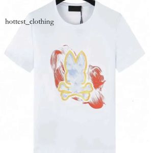 T-shirt de lapin psychologique T-shirt Coton Mélange Fabric Men Men Animal Imprimé T-shirts pour femmes à manches courtes Primped Round Cours Pop Tee Shirt Designer 695