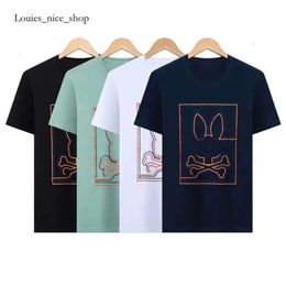 Shirt psychologique Bunny Psyco Bunny Physcho Bunny Rabbit Polo T-shirts Designer Rabbit Mens T-shirt Trendy Fashion USA High Street Street Shirts à manches courtes 24SS 463