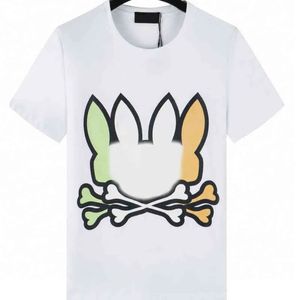 Psychological Bunny T-shirts Designer Skull Bunny Patroon Top katoen o-neck konijn dierenprint t shirts voor vrouwen op maat gedrukte pop-tees 349