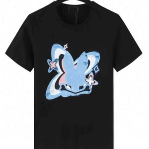 Psychologisch konijnt-t-shirts Designer Skull Bunny Patroon Top katoen o-neck konijn dierenprint t shirts voor vrouwen op maat gedrukte pop-tees 845