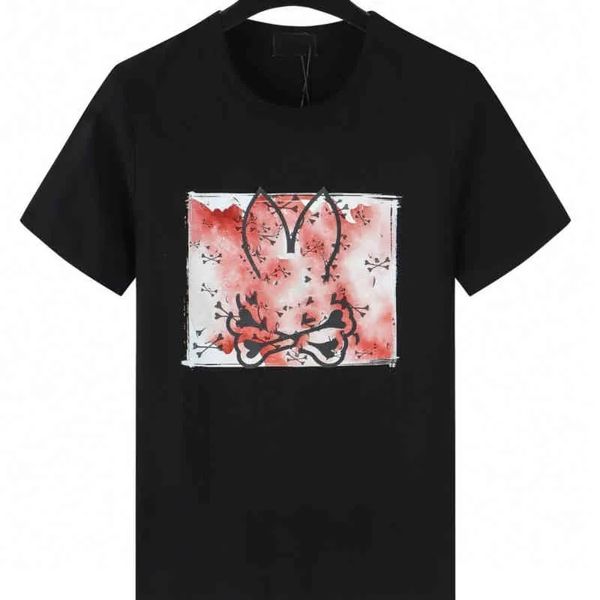 T-shirts psychologiques Bunny Designer Skull Bunny Match Top Cotton O-Neck Rabbit Animal Print T-Shirts For Women Custom Imprimé Pop Tees 139