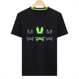 Psychologische konijnenheren Korte mouwen T-shirts Casual polo shirt Animal Print hoogwaardige minnaars Ademen Business Round Round Neck Psyco Bunny TST4