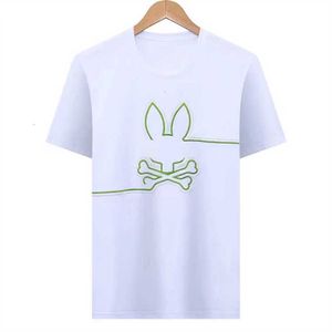 Psychologisch konijnenheren korte mouwen T-shirts Casual polo shirt Animal Print hoogwaardige minnaars Ademen Business Round Round Neck Psyco Bunny 5ZRX