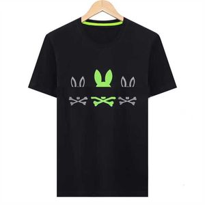 Psychologische konijnenheren Korte mouwen T-shirts Casual polo shirt Animal Print hoogwaardige minnaars Ademen Business Round Round Neck Psyco Bunny TST4