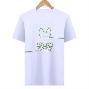 Psychological Rabbit Mens à manches courtes T-shirts Polo décontracté Polo Animal Impression de haute qualité Lovers Business Business Round Round Psyco Bunny Kcrt