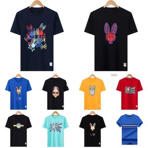 Psychos Bunnys Rabbits zomer casual t-shirt heren dames skelet konijn 2024 nieuw ontwerp multi-stijl heren modeontwerper tshirt paar korte mouw maat M-xxxl