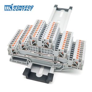 PT-1.5-3L 3-niveau duw in de terminal voor 1,5 mm2 triple-laag draadconnectoren Elektrische dinrail Terminal Block Pt 1,5-3l