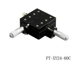 Scène linéaire manuelle à axe XY PT-XY24-60C/R/L, Station manuelle, plate-forme multi-axes manuelle, Table coulissante optique