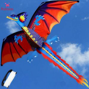 Pterosaur Flying 3D Dragon 100m Single Line With Tail Kites Family Outdoor Sports Toy Enfants Kids Gift