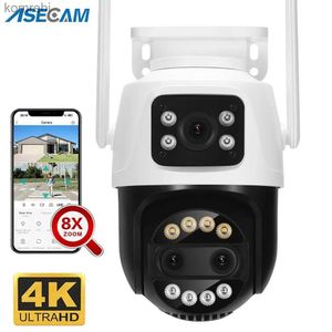 PTZ Cameras 12MP PTZ WiFi IP Camera Double Lens 2,8mm-12mm 8x Zoom 4K OUTDOOR AI Suivi humain CCTV Audio Home Kitchering Camera Camera C240412