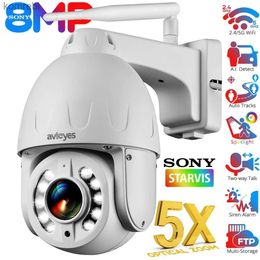 PTZ Cameras 4K 8MP 5x Zoom optique WiFi Pan Tilt IP Camera Outdoor Couleur Vision nocturne Suivi automatique des personnes / véhicules CCTV CAME DE SÉCURITÉ CA240412