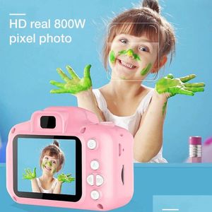 Caméras Ptz Caméra pour enfants Étanche 1080P HD Jouets vidéo 2 pouces Affichage couleur Enfants Dessin animé mignon extérieur Slr Kid Toy Lxl27 Drop Del Dhsxq