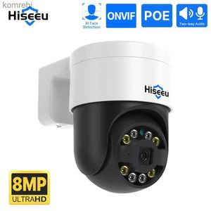 PTZ -camera's Hiseeu 4K 8MP POE PTZ IP CAMERA 5X Digitale Zoom Face Detectie Outdoor Video Surveillance CCTV Camera C240412