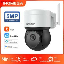 Cámaras PTZ Inqmega 5MP Tuya Cámara PTZ PTZ AI Human Detect Security Security CCTV Camera Agregue Home y Alexa Wifi IP Camera C240412