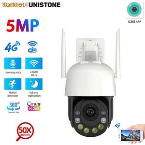 PTZ Cameras SAIKIOT PTZ WiFi ICSEE CAMERIE 5MP 50X ZOOM 4G CAMÉRICE PTZ Intelligent Système de surveillance de sécurité CCTV Système de sécurité 4G SIM PTZ C240412