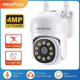 Cámaras PTZ Shiwojia YCC365 más 4MP WiFi Cámara PTZ Monitoreo inalámbrico Cámara IP Cámara IP Detección humana Seguridad CCTV Video bidireccional C240412