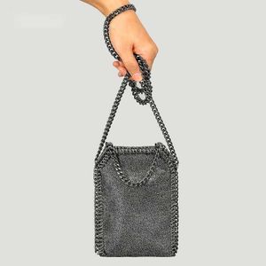 Bolso cruzado con cadena de Pu para mujer, bolso para teléfono móvil versátil y compacto, Mini bolso de hombro con costura para coche de nicho 230420