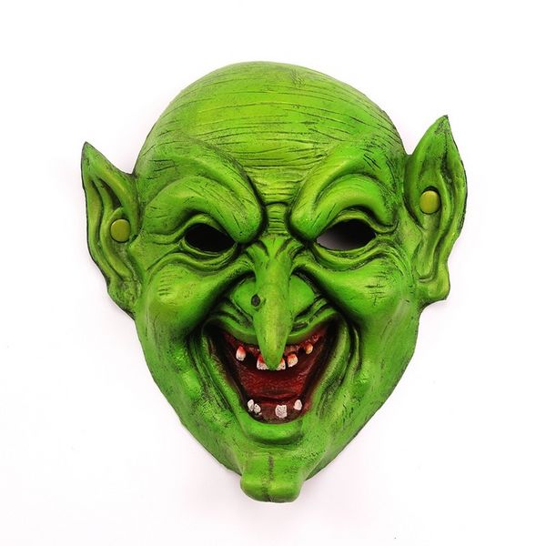 Máscaras de bruja verde de espuma de PU, máscara de fiesta de disfraces de Halloween, espectáculo de escenario, película, accesorios de Cosplay, máscaras de nariz larga de hechicera, accesorios