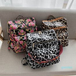 PU-gitaarriem Rugzak Leopard Faux Lederen Schouder Rugzakken Koe Print Meisjes Schooltas DOM1494