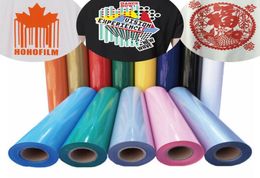 Pu Heat Transfer T-shirt textiles Cricut Film Die Cut 30 * 100cm Paper Materials Decorations for t-shirts tissu7052415