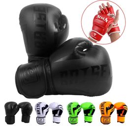 Pu Kickboxing Protective Training Resistente a la lágrima Guantes de entrenamiento transpirable una etiqueta de forma transpirable para suministros deportivos 240122