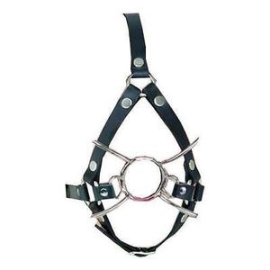 Bondage pu lederen verstelbare riem o ring open mond gag kabelboom spider beperking #t78