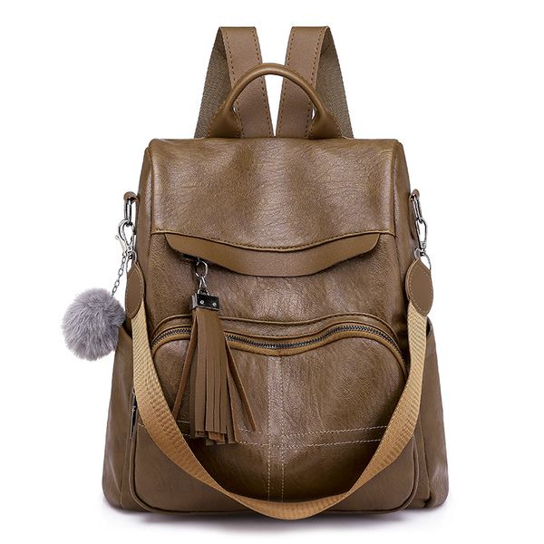 Sac à dos en cuir PU Style coréen, sac à dos antivol pour femmes, sacs à bandoulière multifonctions pour jeunes filles