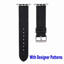 Bandas de cuero PU Correas para Apple Watch Band 49 mm 45 mm 44 mm 42 mm 41 mm 40 mm 38 mm Reemplazo D Designer Fashion Flower Leathers Strap iWatch Ultra Series 8 7 6 5 4 3 2 1 SE