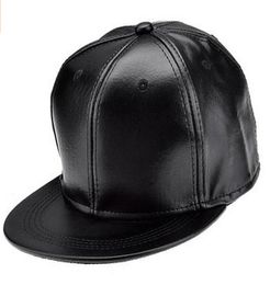 Pu Leather Baseball Cap Sport Chapeaux de sport noir 10pcslot 03748293