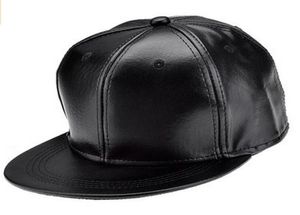 PU Leather Baseball Cap Sport Chapeaux de sport noir 10pcslot 03987522