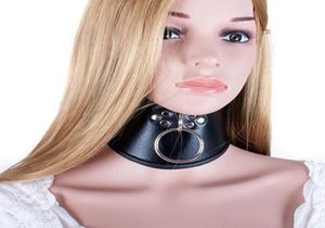 Collier de cou de posture de bondage en cuir PU BDSM avec anneau de traction anneaux de collier réglables ceinture sangle de bondage harnais sexe Y2011186047413