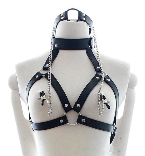 Pu en cuir Bondage RESTRAINTES O RING GAG CALLAPS COLLAIS SLAVE FÉTISH EROTIC ADULTS GAMES TOYS SEXE POUR COUPLES9831893