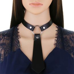 PU cuir noeud papillon collier tour de cou collier pour femmes Punk colliers collier réglable collier tour de cou bijoux de fête