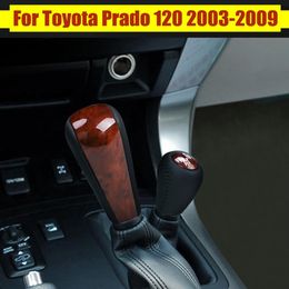 PU Lederen Auto Automatische Pookknop Gearstick Shifter Hendel Knop Voor Toyota Prado 120 2003 2004 2005 2006 2007 2008 2009296B