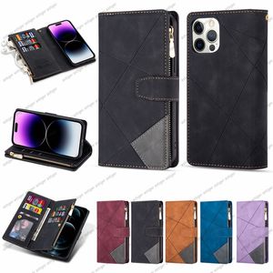 PU Leather Case voor iPhone 14 13 12 11 Pro Max XR XS 6 7 8 Plus telefoonhoes Wallet Card Slot Zipper Luxe Mode Premium Case Holder voor Samsung S23 Ultra Google Pixel 7A 6A