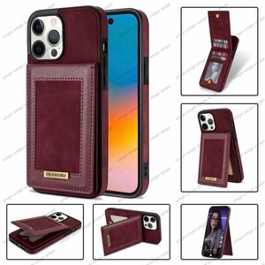 PU Leather Case voor iPhone 14 13 12 11 Pro Max XR XS 6 7 8 Plus telefoonhoesje Wallet Card Slot Luxe Fashion Fotframe Beschermingskas voor Samsung S23 S22 S21 S20 Plus Ultra